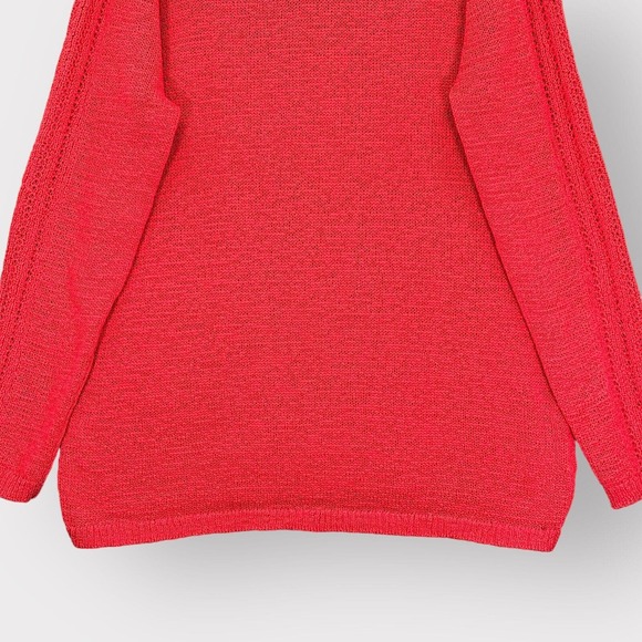 Rachel Zoe Pullover Sweater Women XXL Red‎ Knit Stretch Long Sleeve H29 - Picture 3 of 12